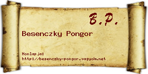 Besenczky Pongor névjegykártya